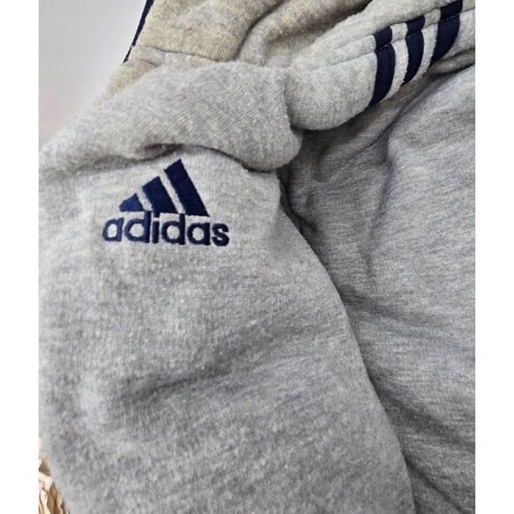 Adidas Mens Blue & Grey Reversible Hooded Coat With Logo Sz med - Picture 5 of 11